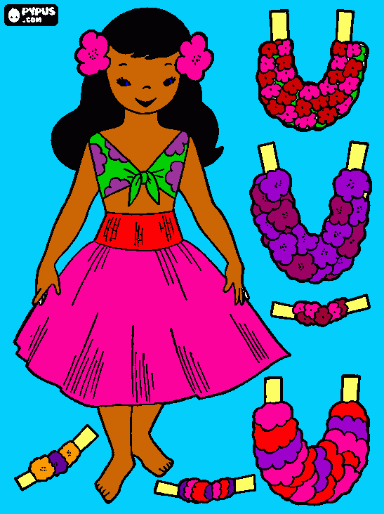 για ζωγραφικήhawaian girl