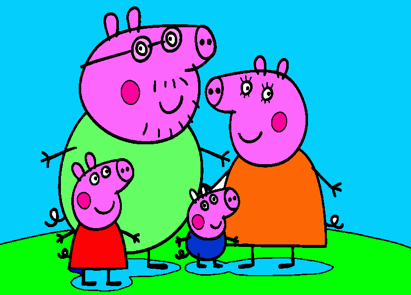 για ζωγραφικήpeppa pig famili
