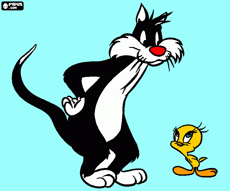 για ζωγραφικήsilvaster and tweety
