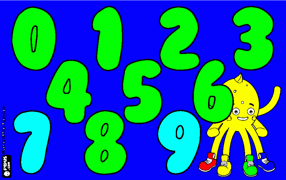 για ζωγραφικήΟΙ ΑΡΙΘΜΟΙ ΕΩΣ ΤΟ 9