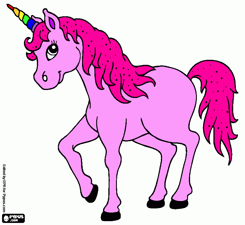 για ζωγραφικήένας ροζ μονόκερος