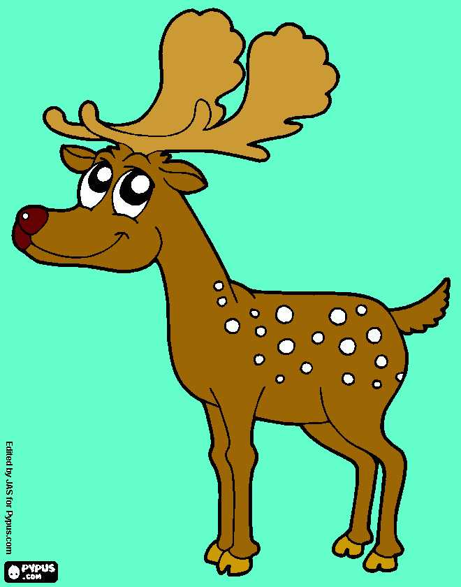 για ζωγραφικήενα ελαφακι για σενα πατερουλη