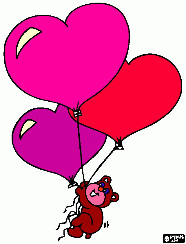 για ζωγραφικήενα μικρο αρκουδακι που κραταει πολλων πολλων λογιων μπαλονακι