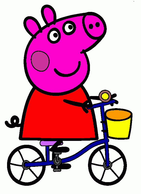 για ζωγραφικήη πεπα πανω  σε ποδηλατο