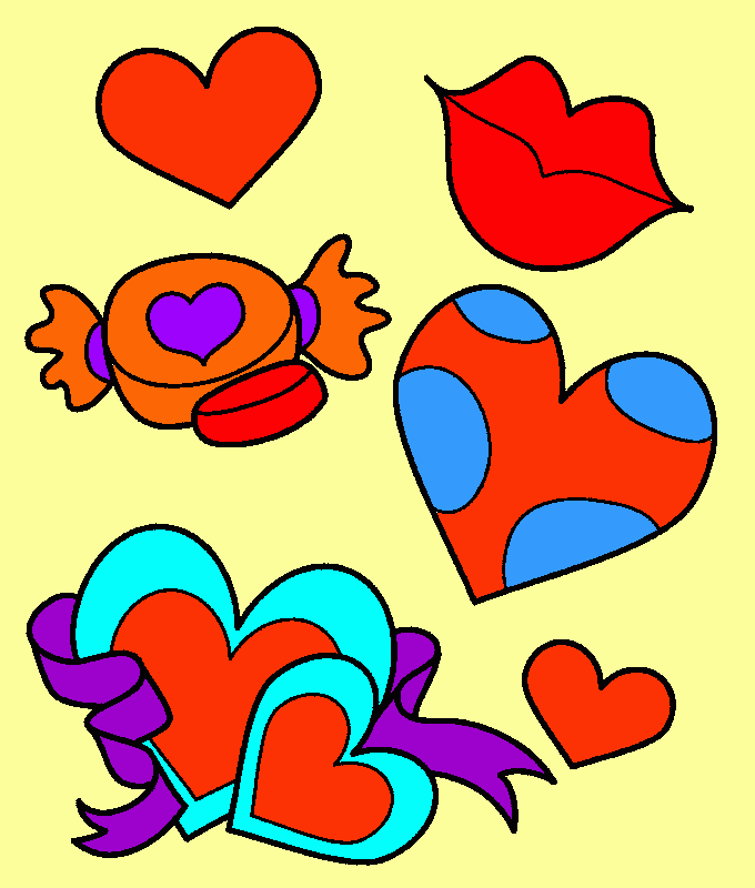 για ζωγραφικήκαρδιες και φιλια!!!