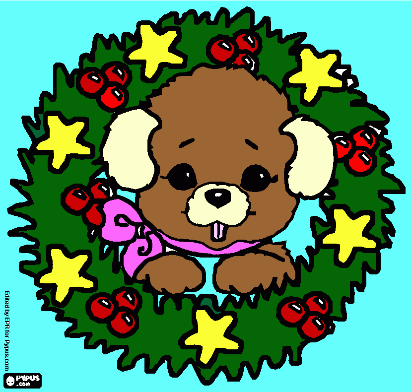 για ζωγραφικήχριστιγεννιατικο  κουταβι