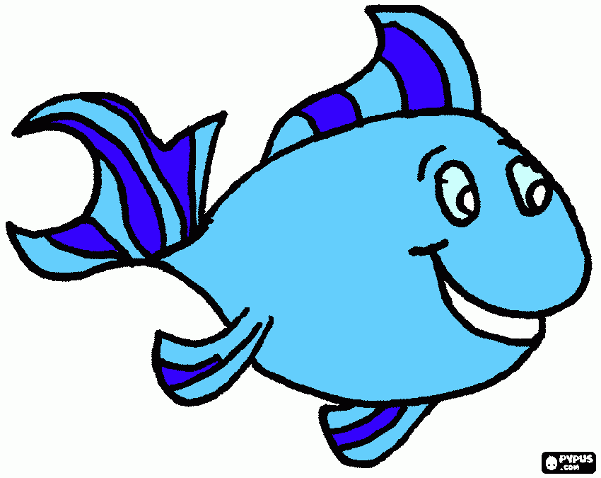 για ζωγραφικήψαρι μπλε 2