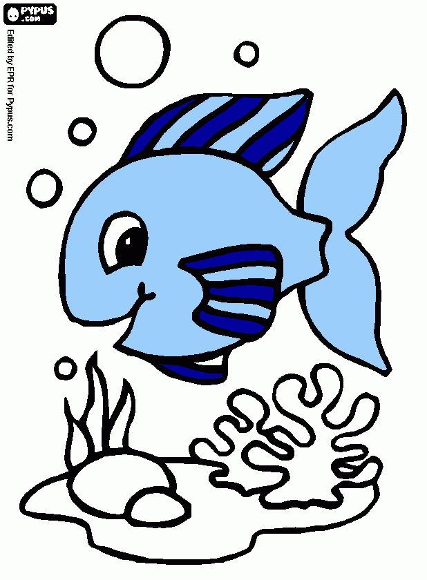 για ζωγραφικήψαρι μπλε